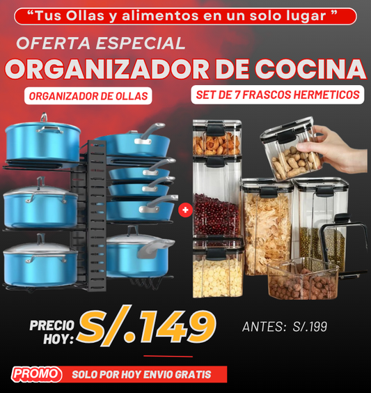 Combo Organizador de cocina funcional